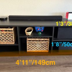 Modern Black TV Stand / Media Console – Great Condition!