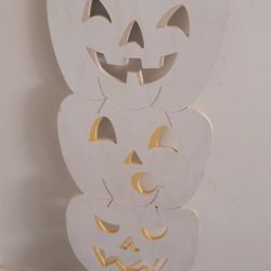Three Foot Wooden Pumpkins 