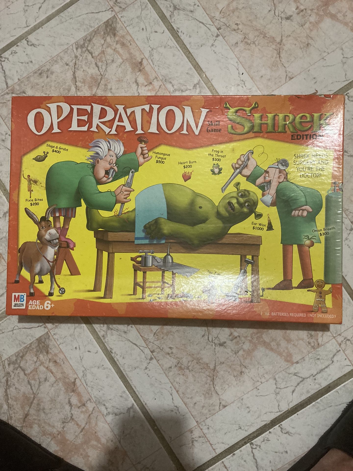 Operation Shrek Milton Bradley 2006 Edition 