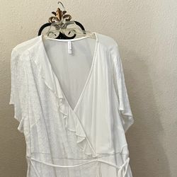 Exhilaration  White Eyelet Dress 