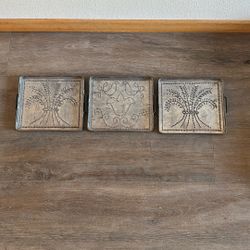 Vintage Punch Tin Trays 