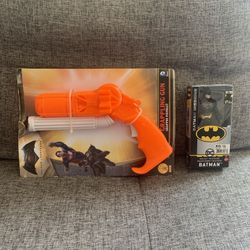 Batman Orange Grappling Gun with Black Action Figure