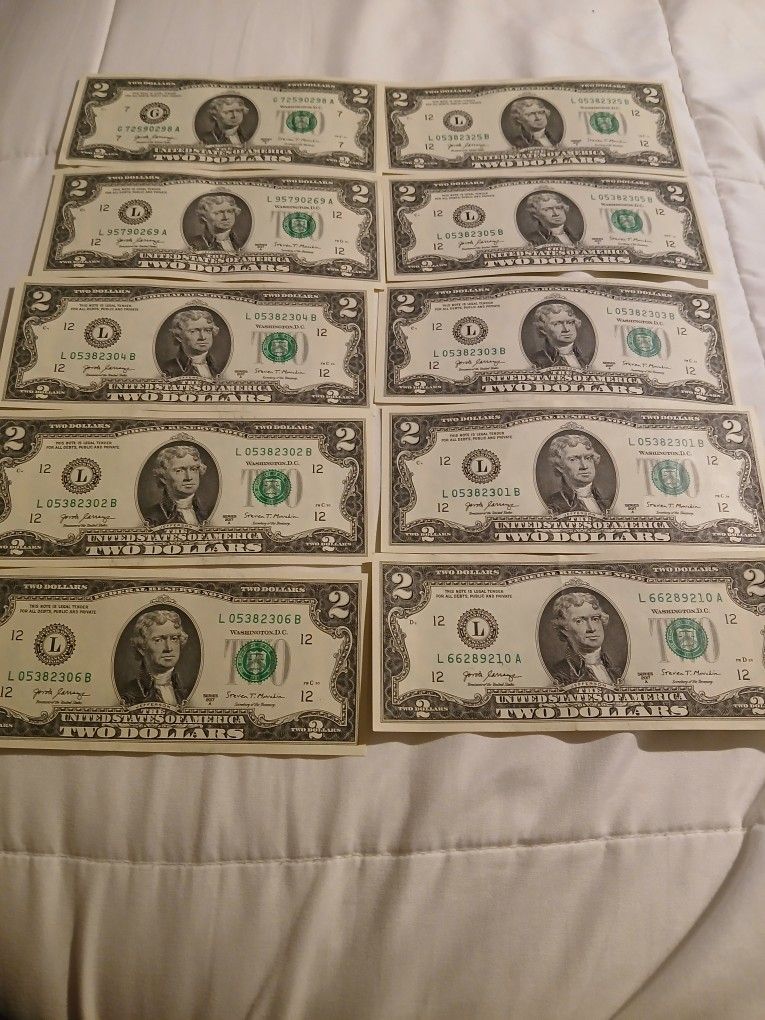 $2 Bills Brand New