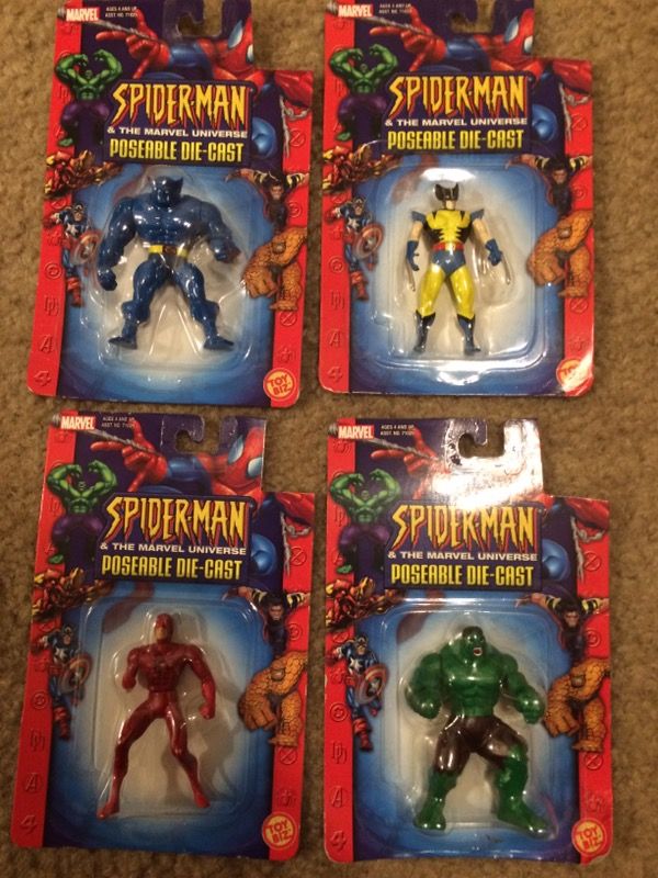 Marvel action figures die cast metal