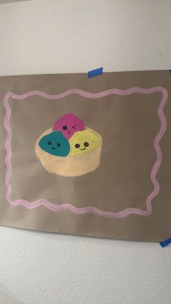 Handmade squishy, dumpling Painting design
