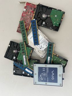 Desk Top Hard drives GPUs Rams Parts and Pieces Recycle Only Gold