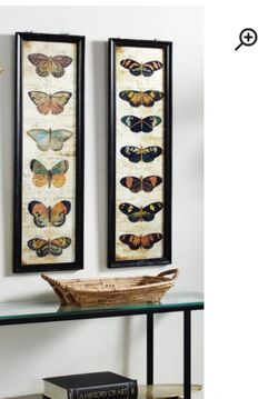 (2) vintage butterfly art 36” x 11” $100 for both NEW IN BOX 