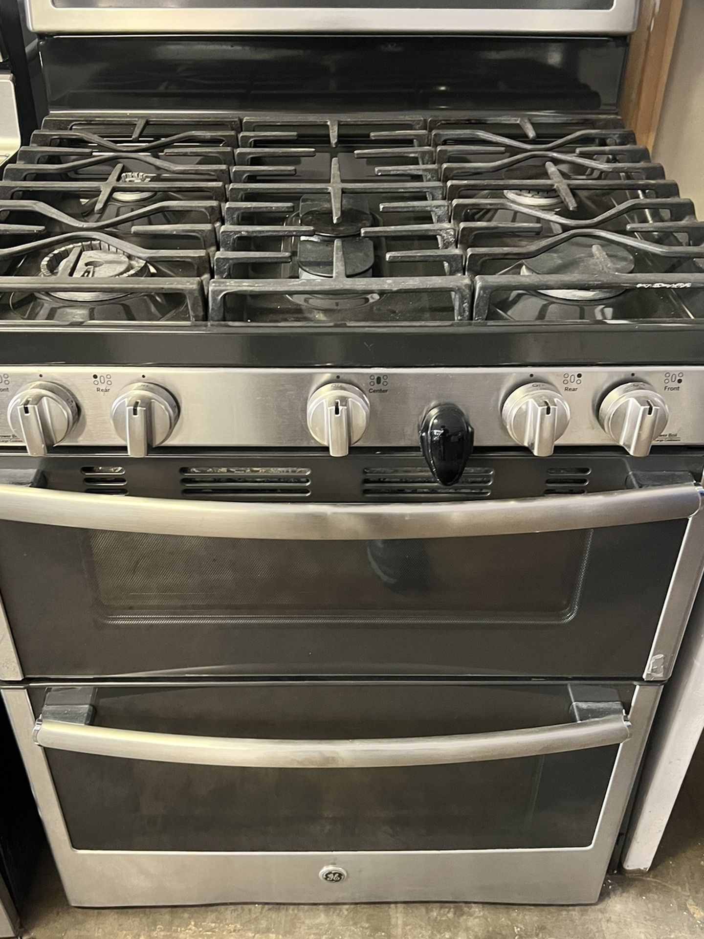 GE 5 Burner Gas Double Oven Stove