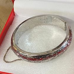 Pulsera Caña Stainless Tallada Joyería Antigua 