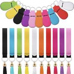 3 PIECES KEY CHAIN/ LIPSTICK HOLDER / TASSEL