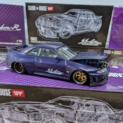 Kaido House x Mini GT 1:64 Nissan Skyline GT-R (R33) Active Carbon R V2 – Purple Carbon