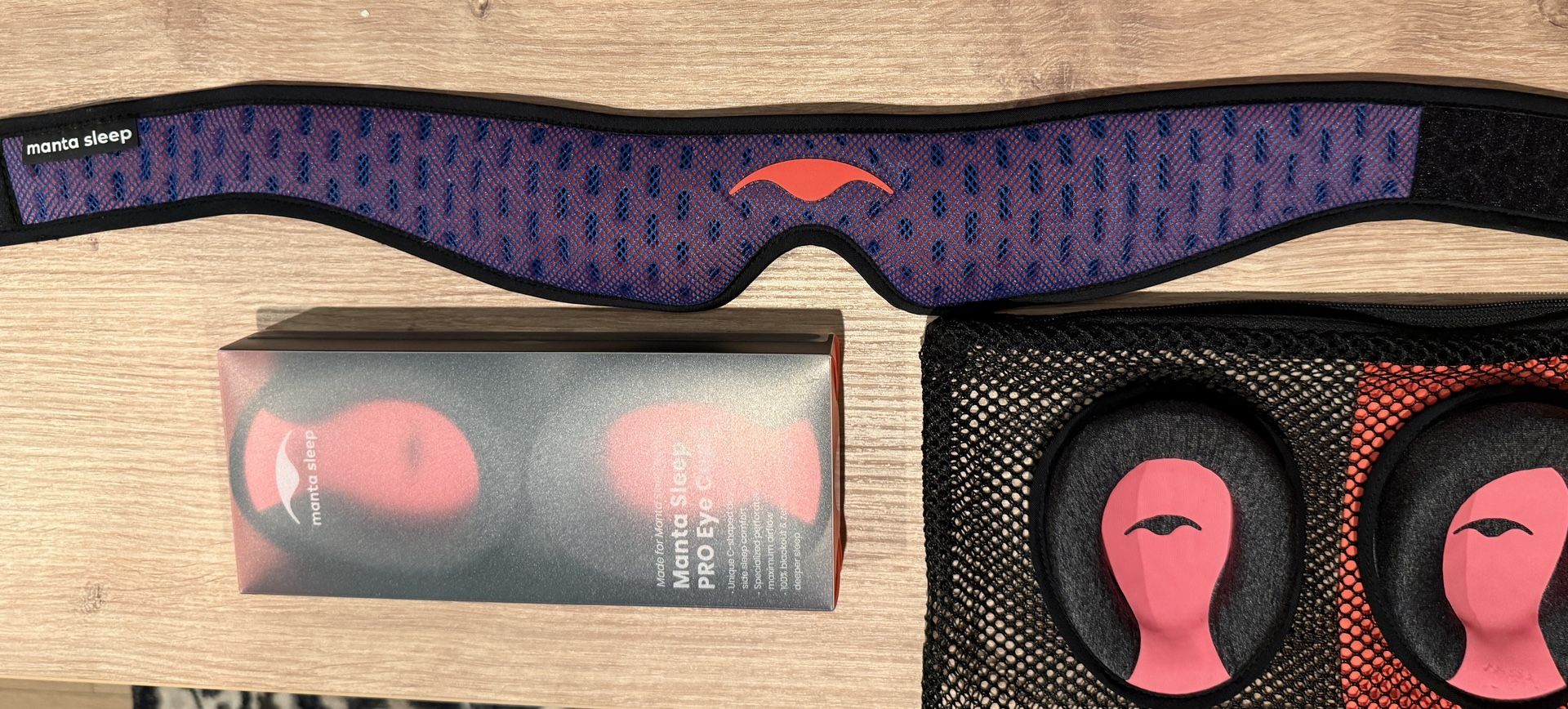Manta Pro Sleep Mask (Extra New Eye Cups)
