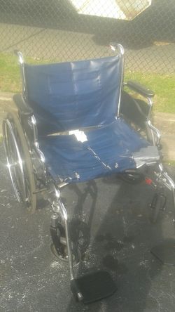 Invacare oversized blue wheelchair