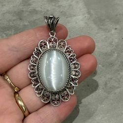 Filigree Pendant In Sterling Silver 