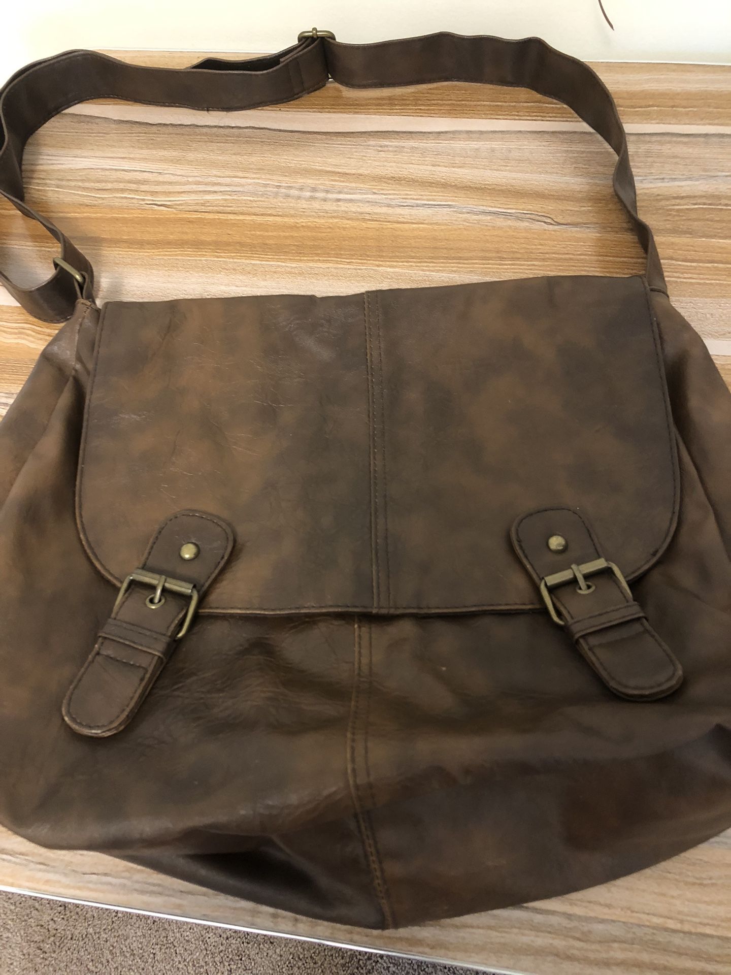 Faux Leather Messenger bag