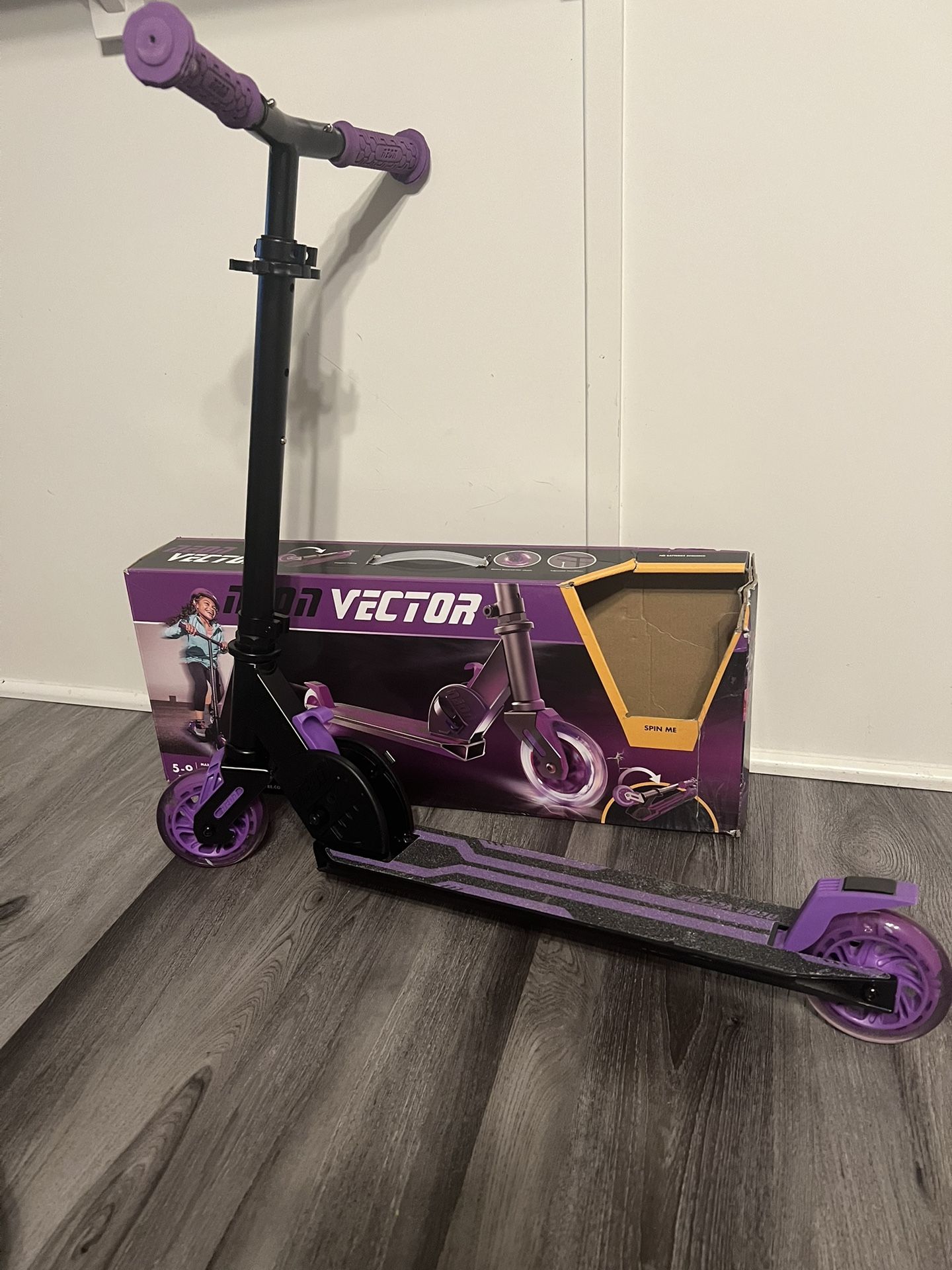 Neon Vector Push Scooter