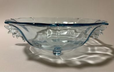RARE Fostoria Baroque Azure Blue Bowl