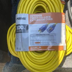 Prime 100 Ft Twist Lock Extension Cords 12 Gauge Heavy Duty 