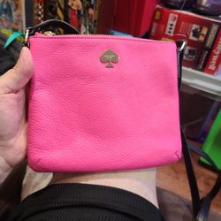 Kate Spade Leroy Street Tenley Cross-body Bag Leather Snapdragon Pink Like New