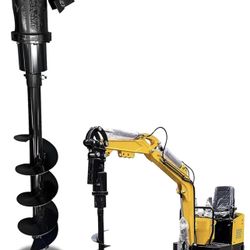 200mm Heavy Duty Auger Drill Attachment for Mini Excavators 🚜🔧