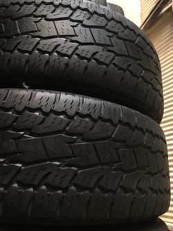 20” 2 used tires LT275/65R20 toyo open country A/T