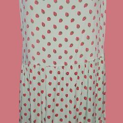 Hot Topic Summer Dress Sundress Strawberry Print Green Size 3X