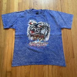 Vintage BUSCH GARDENS ALPENGEIST GRAPHIC T-Shirt Size XL ROLLER COASTER - RARE