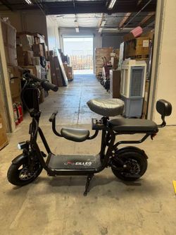 2097  EILLEO Electric Scooter with Seat for Adult, 36V/48V Electric Scooter for Adults 500W/750W Motor, 20 Mile Range, 17.4/18.75mph, Dual Brakes, 14"
