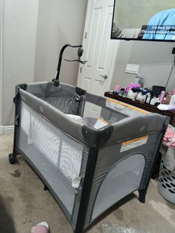 JOYMOR Folding Bedside Bassinet Co-Sleeper, Baby Bassinet with Toy Wheels for Unisex Infant