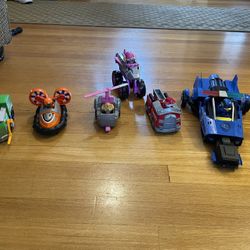 Paw Patrol Figurines With Vehicles 