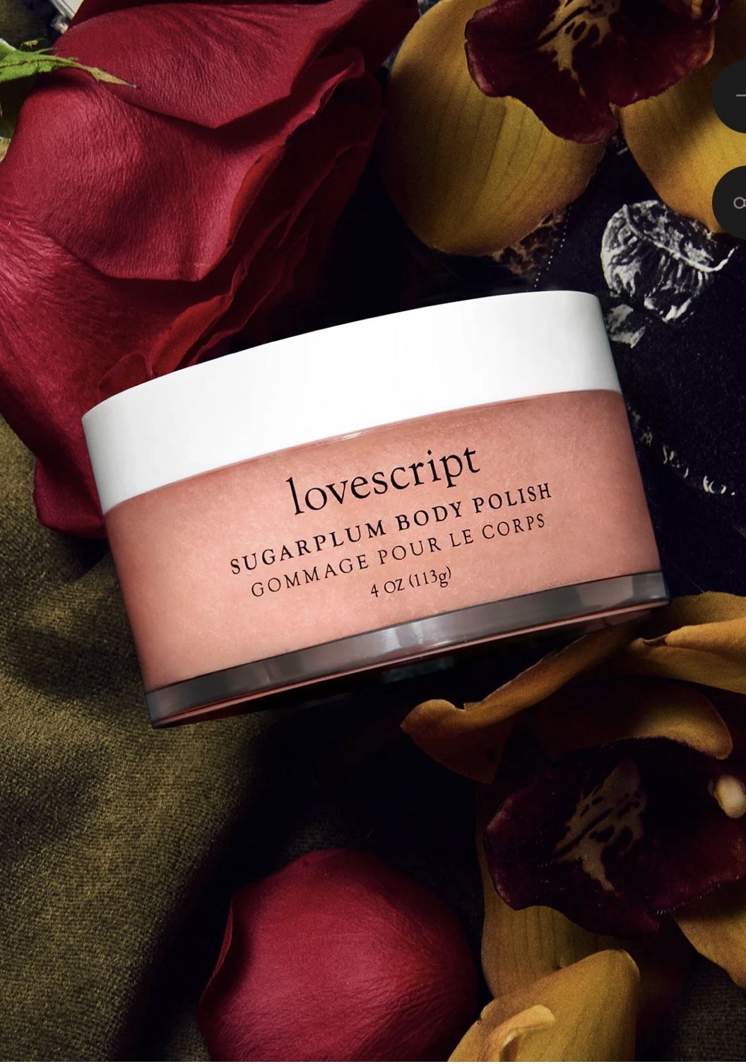 lovescript sugarplum body polish
