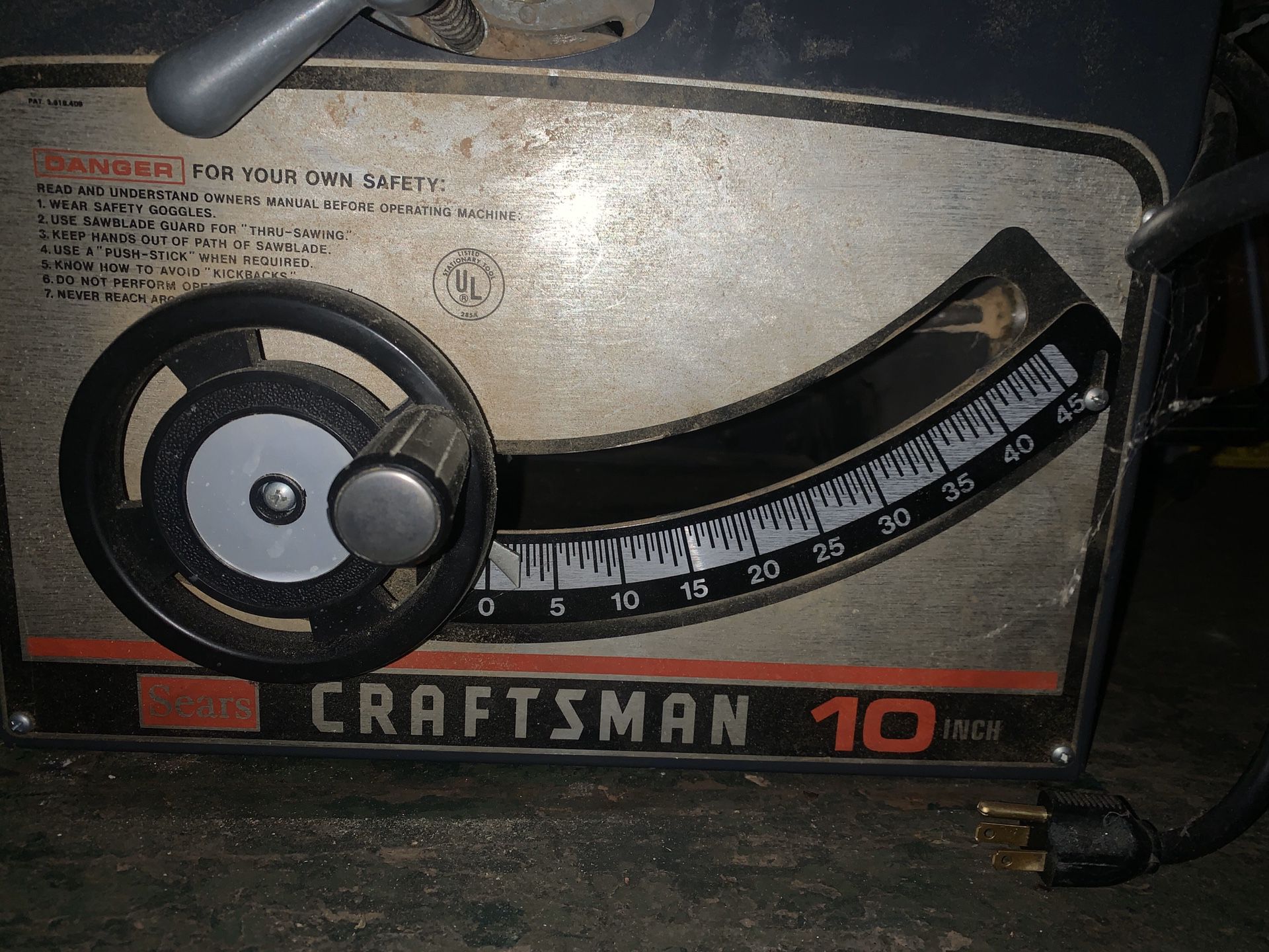 Craftsman portable table saw
