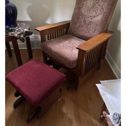 Gliding rocker and gliding footstool