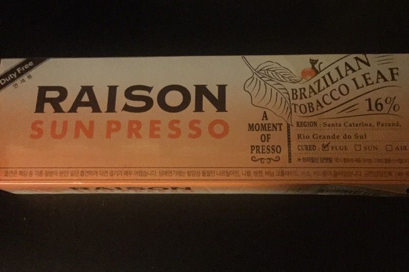 Raison Sun Presso cigarette
