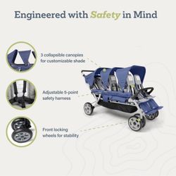 6 seat foldable stroller