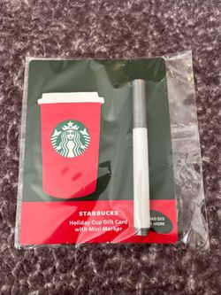 *2025*NEW*STARBUCKS* Holiday Cup & Marker  Christmas Gift Card Barista