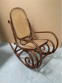 Vintage Thonet-style bentwood rocking chair