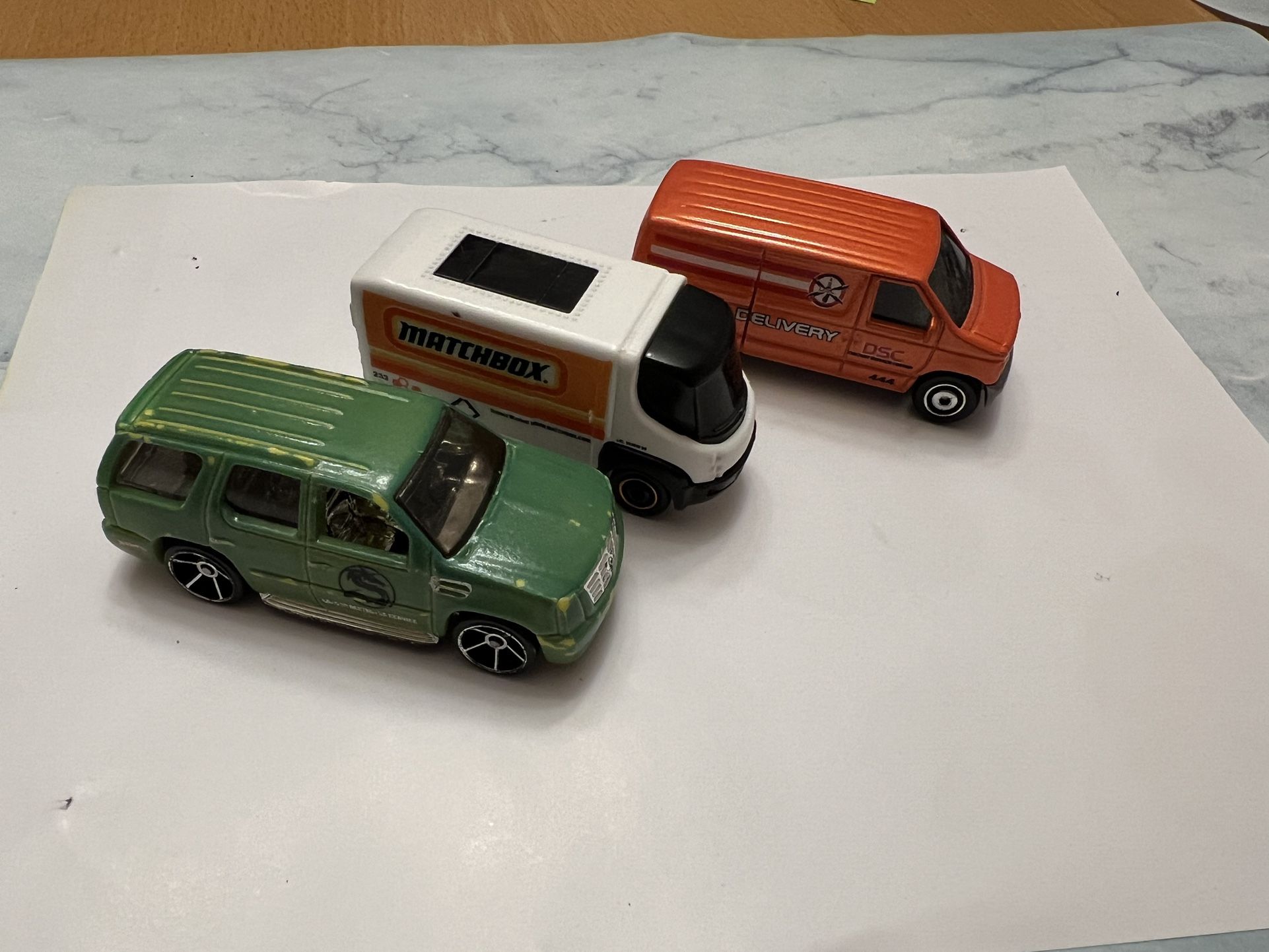 Matchbox Ford Panel Van 1999 Parts & Delivery, CLASSIC '07 2007 CADILLAC ESCALADE , 2021 MBX EV & HYBRID Design '09 INTERNATIONAL ,