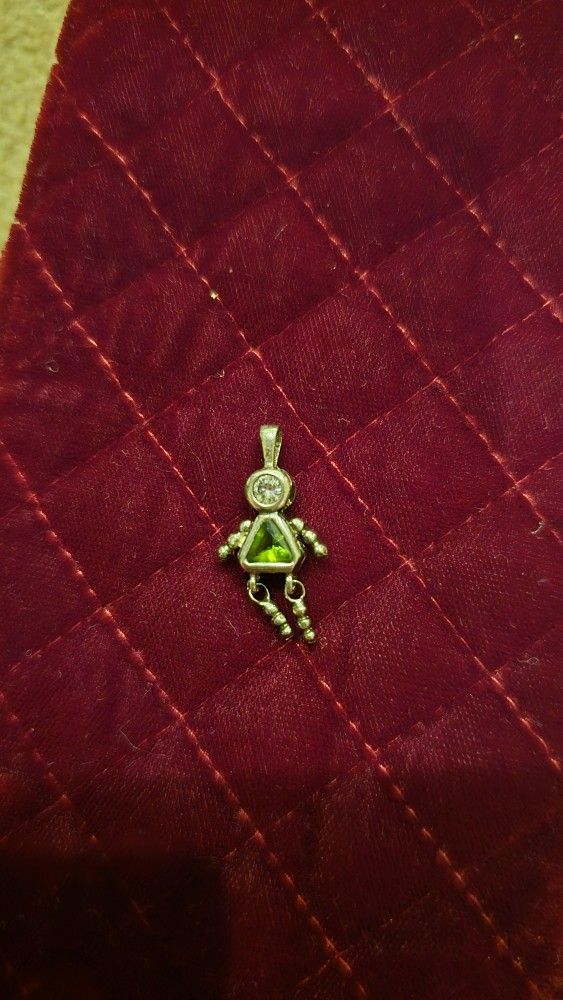 Baby Girl Sterling Silver Charm Pendant