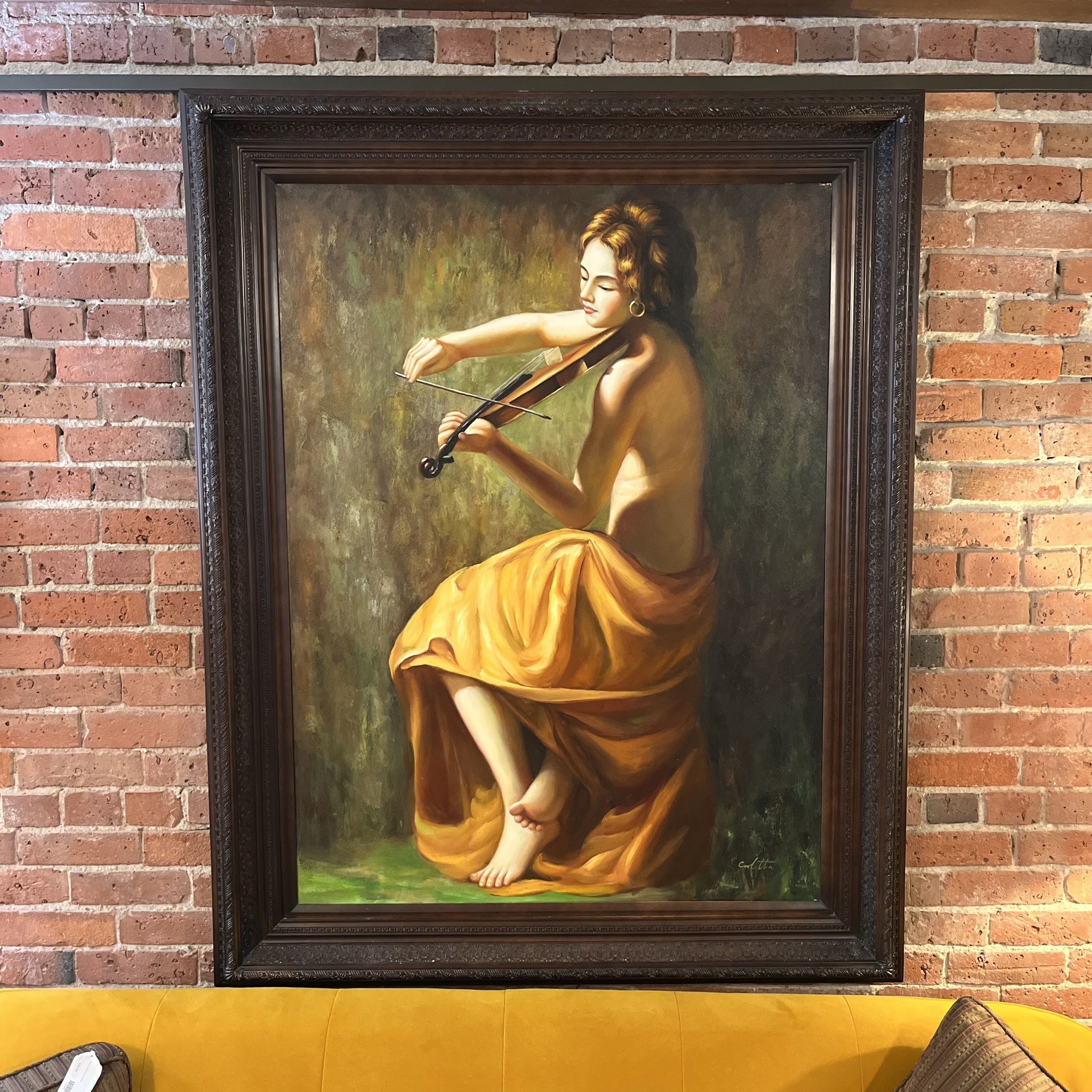 Naked Violin Lady Oil Painting