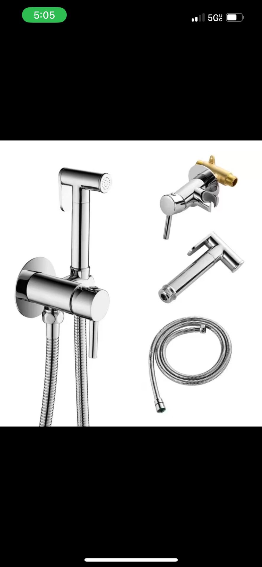 FORCLOVER 16027CP Single-Handle Bidet Faucet with Sprayer Holder in Chrome