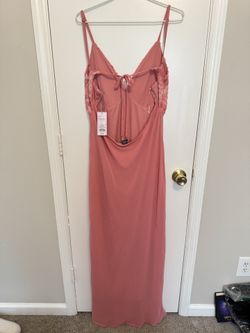 strapless open back dress White Backless Tie-back Ruched Dress main image 1