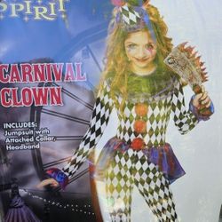 Girls Clown Costume