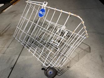 Wald White Wire Folding Bicycle Basket + Vintage USA Flag Bike Bell
