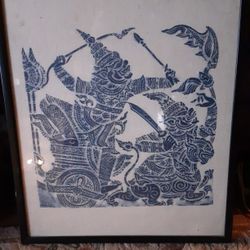 Vintage Thai Temple Rubbing