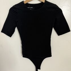 Everlane Supima Cotton Bodysuit – Black – XS
