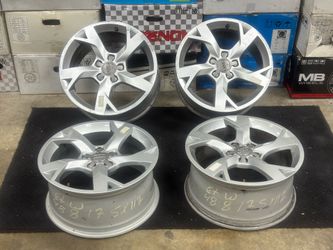 Audi Rims Wheels 17 Inch 8  Inch width silver color Factory 5 Lugs Bolt Pattern 112 mm set of 4