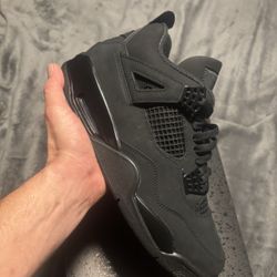 Black Cat Jordan 4 Size 11.5