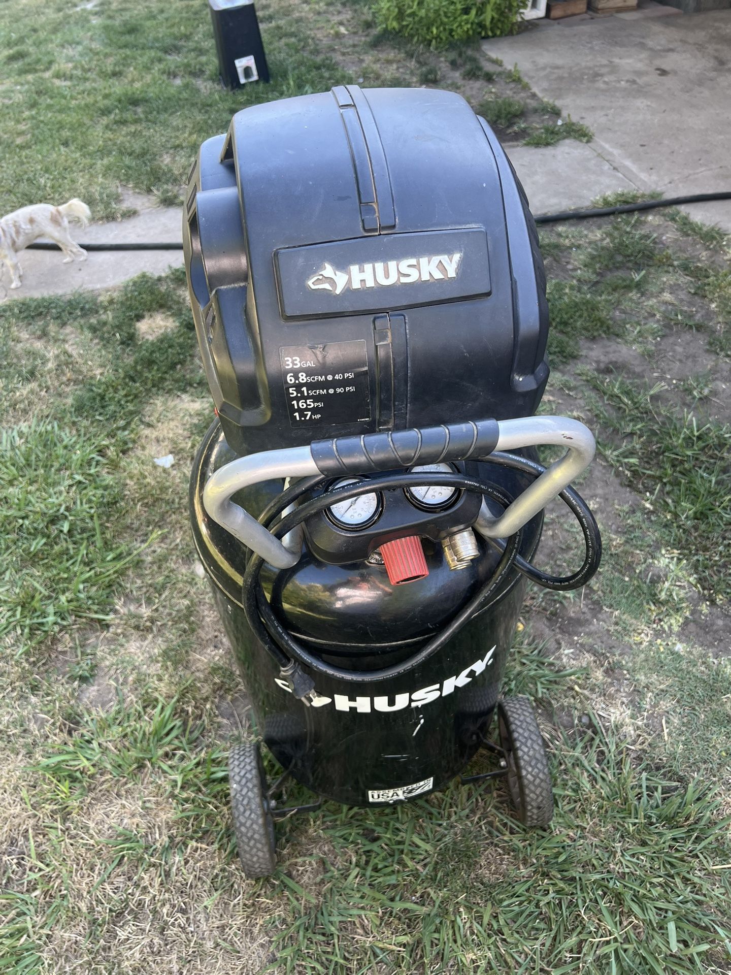 Portable Husky Electric Air Compressor 33 gal.165psi