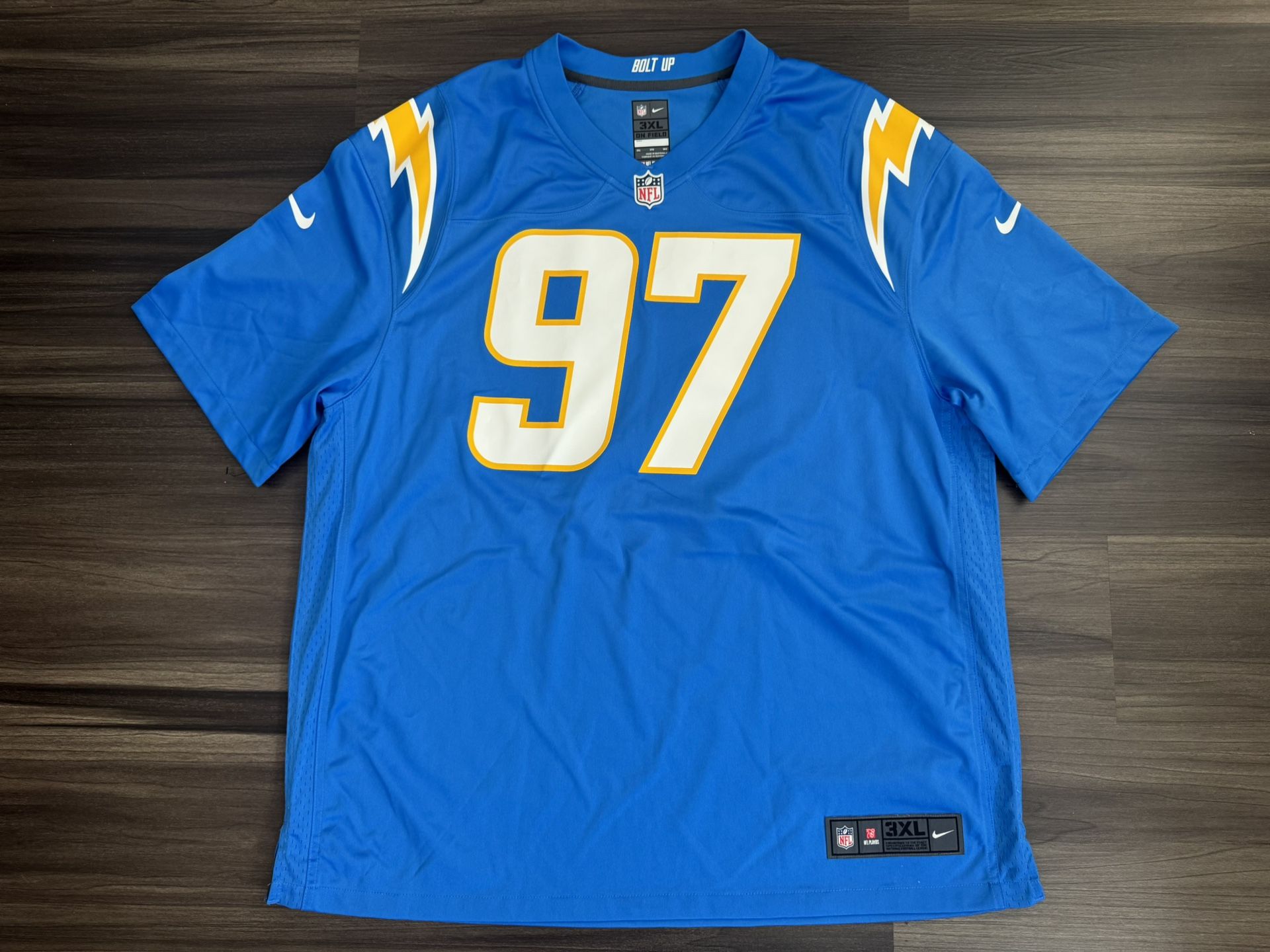 Nike Joey Bosa #97 Los Angeles LA Chargers Home On-Field Jersey Men’s 3XL